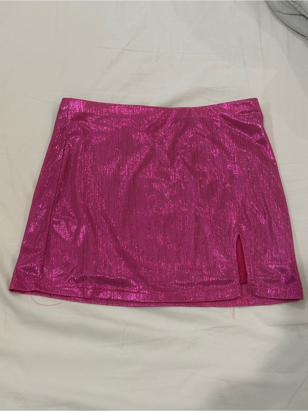 SHEIN Metallic Fuchsia Mini Skirt
